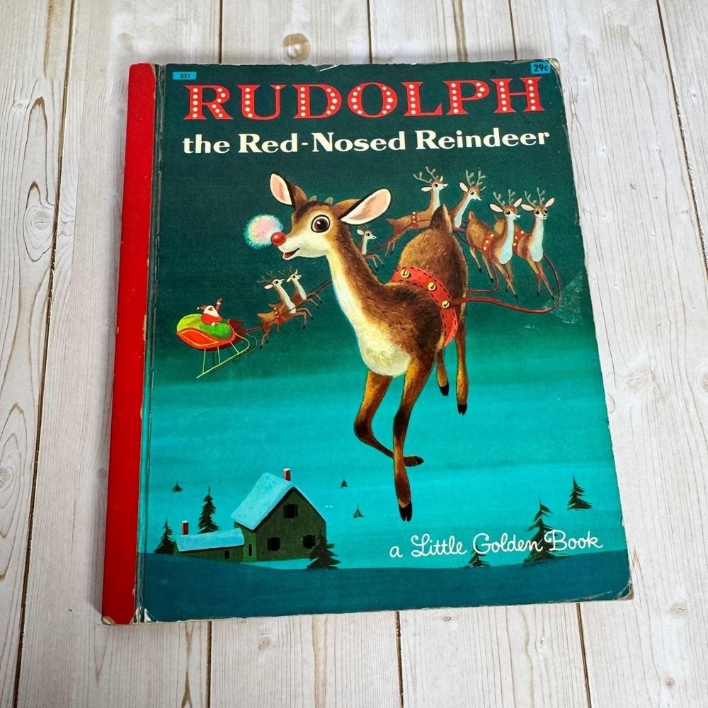 Rudolph the Red-Nosed Reindeer Hazen 1958 Richard Scarry Little Golden Book